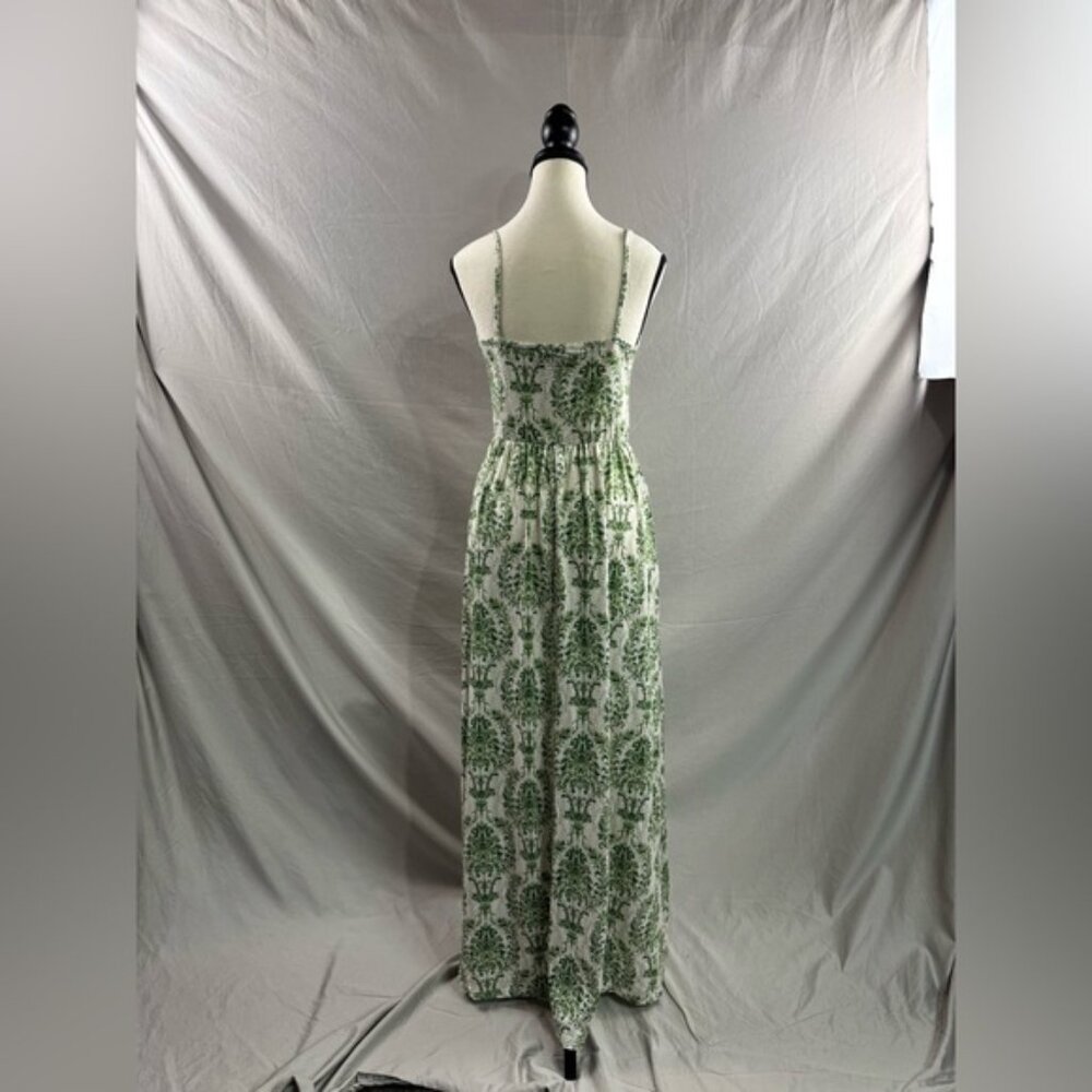 Last One π₯ Boho Sleeveless V-Neck Casual Maxi Swing Dress Green - Picture 9 of 9